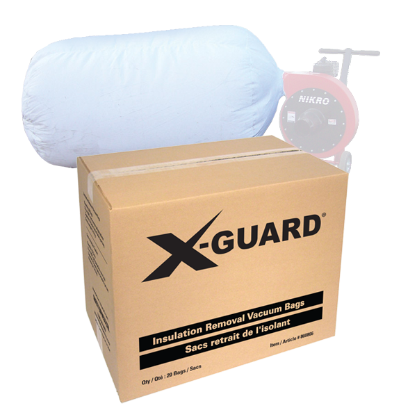 X-GUARD insulation collection bag and product packaging